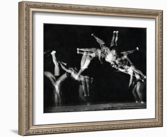 Former National A.A.U. and Olympic Tumbling Champion Merrill Rowland "Flip" Wolfe-Gjon Mili-Framed Premium Photographic Print