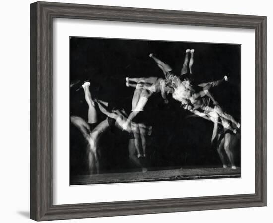 Former National A.A.U. and Olympic Tumbling Champion Merrill Rowland "Flip" Wolfe-Gjon Mili-Framed Premium Photographic Print