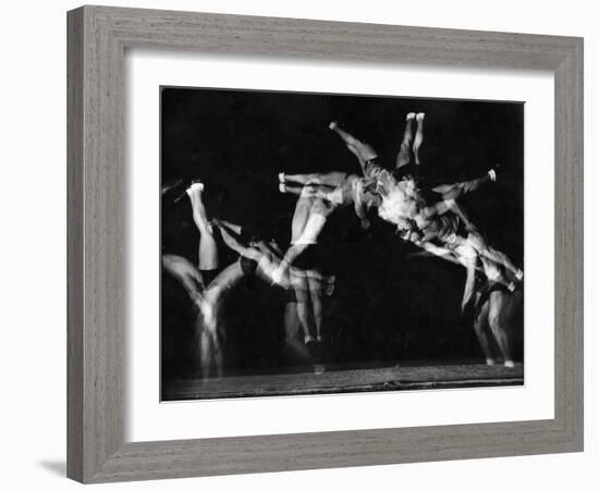 Former National A.A.U. and Olympic Tumbling Champion Merrill Rowland "Flip" Wolfe-Gjon Mili-Framed Premium Photographic Print