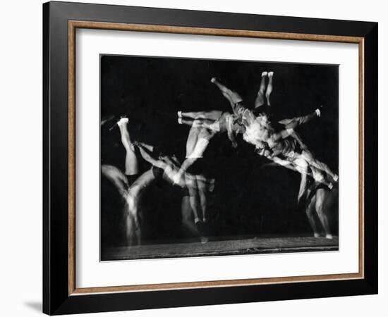 Former National A.A.U. and Olympic Tumbling Champion Merrill Rowland "Flip" Wolfe-Gjon Mili-Framed Premium Photographic Print