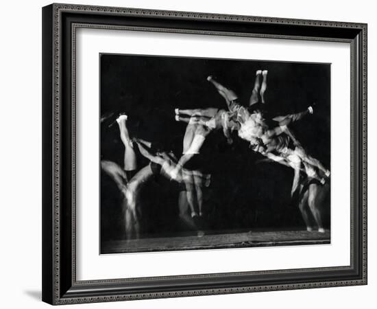 Former National A.A.U. and Olympic Tumbling Champion Merrill Rowland "Flip" Wolfe-Gjon Mili-Framed Premium Photographic Print