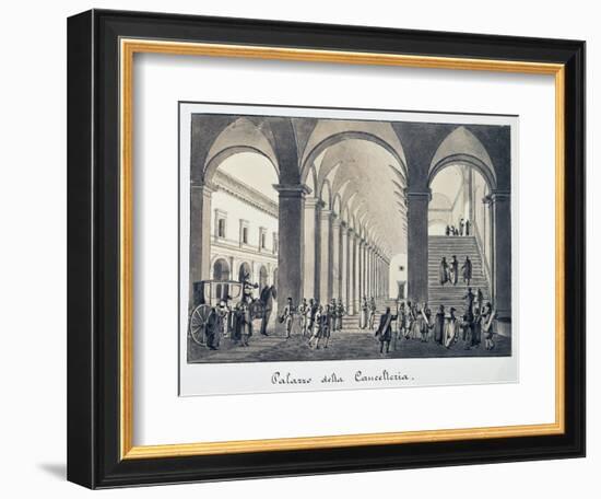 Former Palace of Chancellery in Rome, Italy, 18th Century-null-Framed Giclee Print