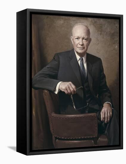 Former President Dwight Eisenhower-null-Framed Stretched Canvas