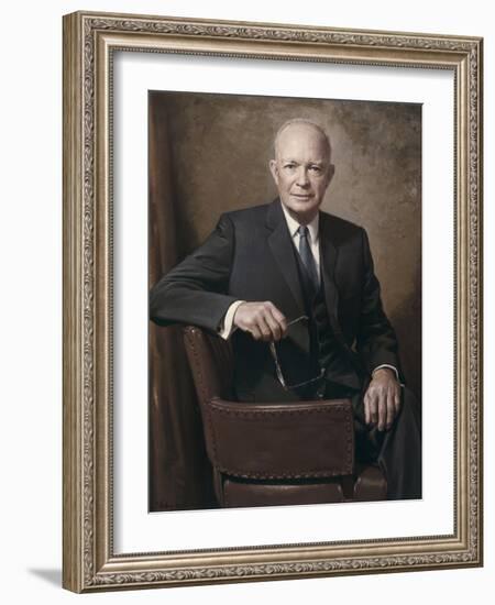 Former President Dwight Eisenhower-null-Framed Photo