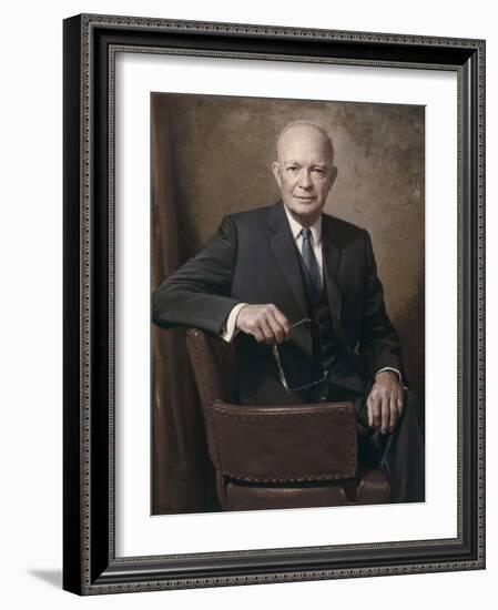 Former President Dwight Eisenhower-null-Framed Photo