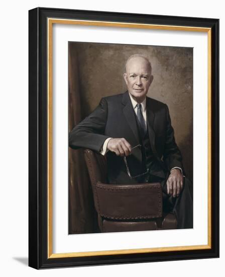 Former President Dwight Eisenhower-null-Framed Photo