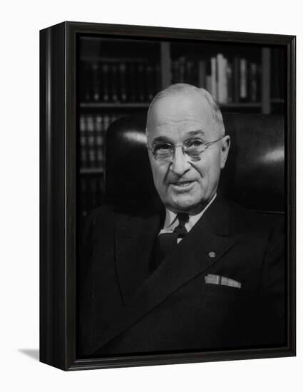 Former President Harry S. Truman-null-Framed Premier Image Canvas