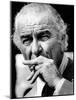 Former President Lyndon Johnson Resumed Smoking after He Left the Presidency-null-Mounted Photo