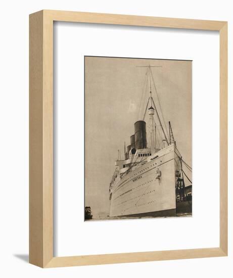 'Former Queen of the Ocean, R,M.S. Mauretania of the Cunard White Star Line', 1936-Unknown-Framed Photographic Print