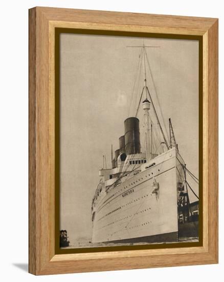 'Former Queen of the Ocean, R,M.S. Mauretania of the Cunard White Star Line', 1936-Unknown-Framed Premier Image Canvas