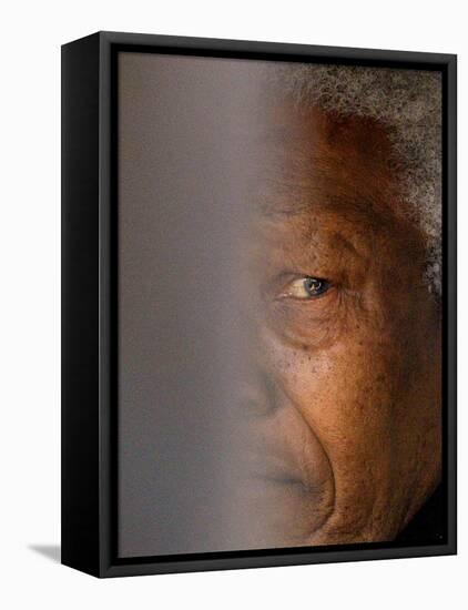 Former South African President Nelson Mandela-null-Framed Premier Image Canvas