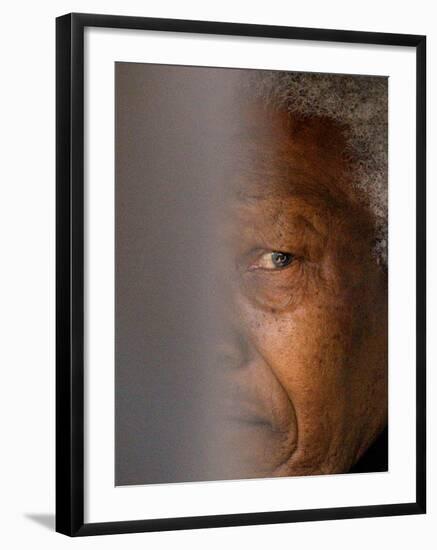 Former South African President Nelson Mandela-null-Framed Photographic Print