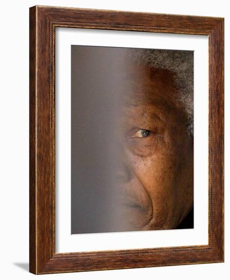 Former South African President Nelson Mandela-null-Framed Photographic Print