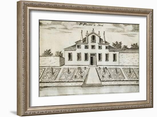 Former Villa Pisani in Stra, 1697-Vincenzo Coronelli-Framed Giclee Print