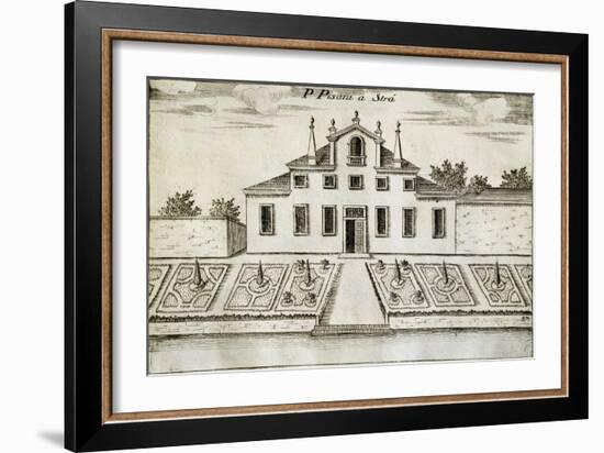 Former Villa Pisani in Stra, 1697-Vincenzo Coronelli-Framed Giclee Print