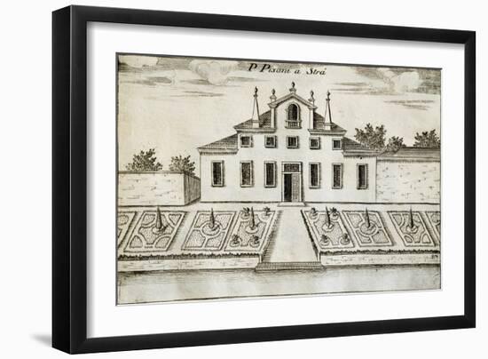 Former Villa Pisani in Stra, 1697-Vincenzo Coronelli-Framed Giclee Print