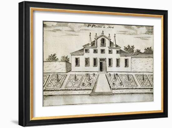 Former Villa Pisani in Stra, 1697-Vincenzo Coronelli-Framed Giclee Print