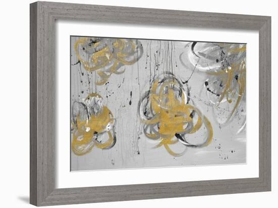 Forms of Gray & Gold-Addie Marie-Framed Art Print