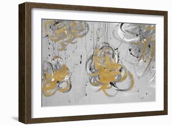 Forms of Gray & Gold-Addie Marie-Framed Art Print