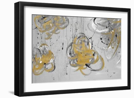 Forms of Gray & Gold-Addie Marie-Framed Art Print