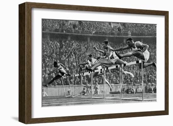 Forrest Towns, American Olympic Champion in the 110 Metres Hurdles, 1936-null-Framed Giclee Print