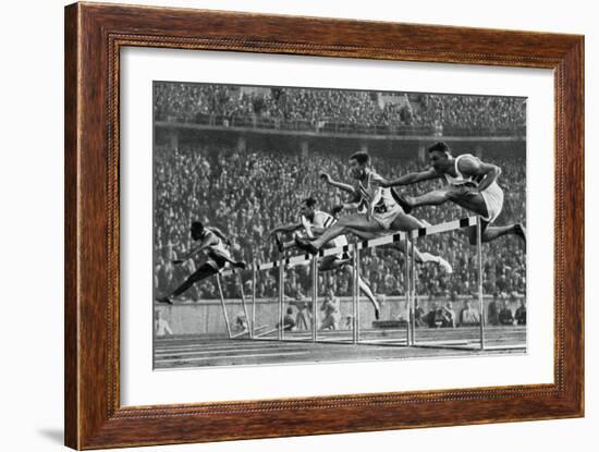 Forrest Towns, American Olympic Champion in the 110 Metres Hurdles, 1936-null-Framed Giclee Print