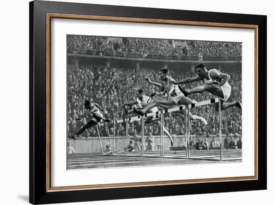 Forrest Towns, American Olympic Champion in the 110 Metres Hurdles, 1936-null-Framed Giclee Print