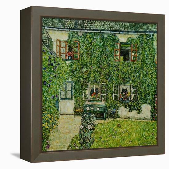 Forsthaus in Weissenbach am Attersee - Forestry house in Weissenbach on Attersee-Lake,1912-Gustav Klimt-Framed Premier Image Canvas