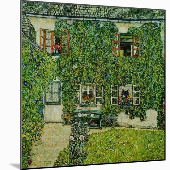 Forsthaus in Weissenbach am Attersee - Forestry house in Weissenbach on Attersee-Lake,1912-Gustav Klimt-Mounted Giclee Print