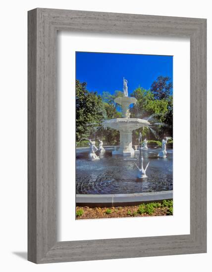 Forsyth Park Fountain in historic Savannah, Savannah, Georgia-null-Framed Photographic Print