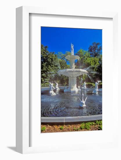 Forsyth Park Fountain in historic Savannah, Savannah, Georgia-null-Framed Photographic Print