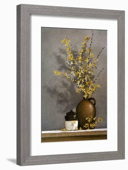 Forsythia-Ray Hendershot-Framed Art Print