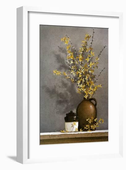 Forsythia-Ray Hendershot-Framed Art Print