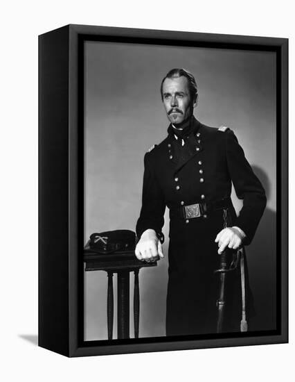 FORT APACHE, 1948 directed by JOHN FORD Henry Fonda (b/w photo)-null-Framed Stretched Canvas