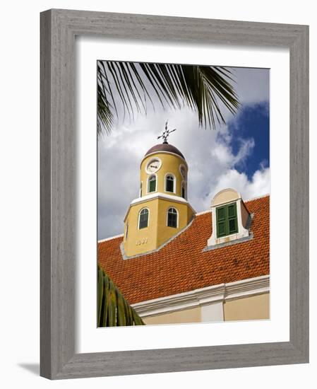 Fort Church in Fort Amsterdam, Punda District, Willemstad, Curacao, West Indies-Richard Cummins-Framed Photographic Print