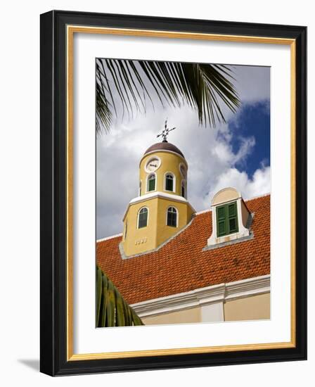 Fort Church in Fort Amsterdam, Punda District, Willemstad, Curacao, West Indies-Richard Cummins-Framed Photographic Print