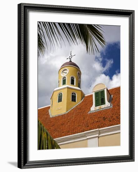 Fort Church in Fort Amsterdam, Punda District, Willemstad, Curacao, West Indies-Richard Cummins-Framed Photographic Print
