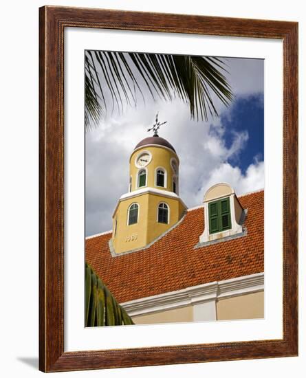 Fort Church in Fort Amsterdam, Punda District, Willemstad, Curacao, West Indies-Richard Cummins-Framed Photographic Print