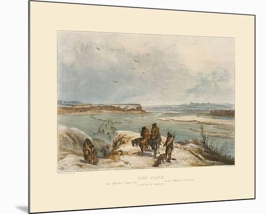 Fort Clark-Karl Bodmer-Mounted Premium Giclee Print
