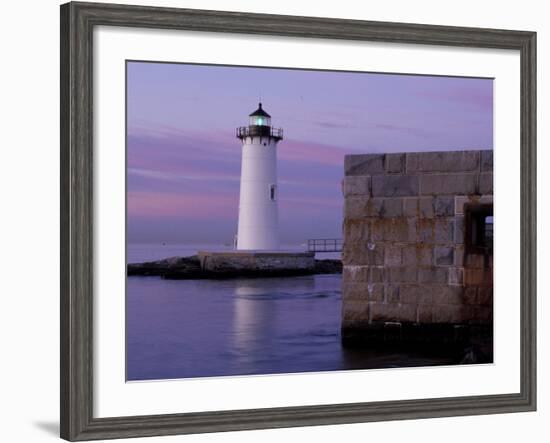 Fort Constitution, State Historic Site, Portsmouth Harbor Lighthouse, New Hampshire, USA-Jerry & Marcy Monkman-Framed Photographic Print