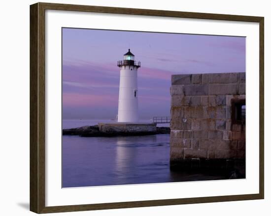 Fort Constitution, State Historic Site, Portsmouth Harbor Lighthouse, New Hampshire, USA-Jerry & Marcy Monkman-Framed Photographic Print