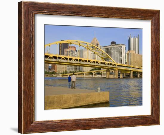 Fort Duquesne Bridge over the Allegheny River, Pittsburgh, Pennsylvania, United States of America,-Richard Cummins-Framed Photographic Print