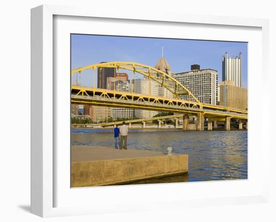 Fort Duquesne Bridge over the Allegheny River, Pittsburgh, Pennsylvania, United States of America,-Richard Cummins-Framed Photographic Print