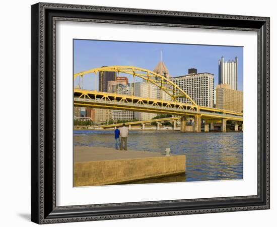 Fort Duquesne Bridge over the Allegheny River, Pittsburgh, Pennsylvania, United States of America,-Richard Cummins-Framed Photographic Print