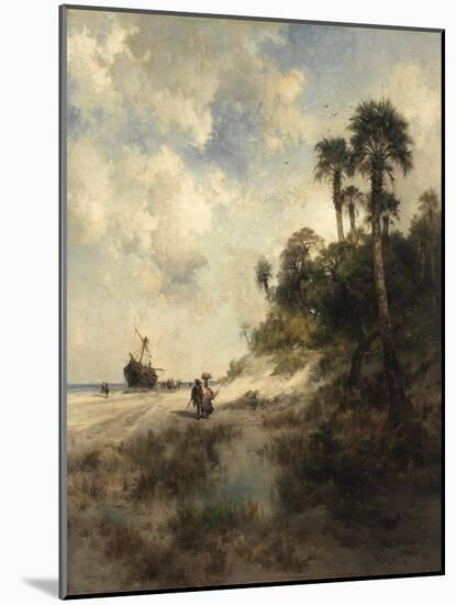 Fort George Island, Florida, 1878 (Oil on Canvas)-Thomas Moran-Mounted Giclee Print