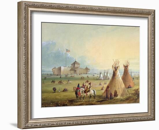 Fort Laramie, 1858-60-Alfred Jacob Miller-Framed Giclee Print