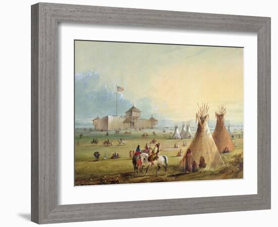 Fort Laramie, 1858-60-Alfred Jacob Miller-Framed Giclee Print