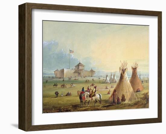 Fort Laramie, 1858-60-Alfred Jacob Miller-Framed Giclee Print