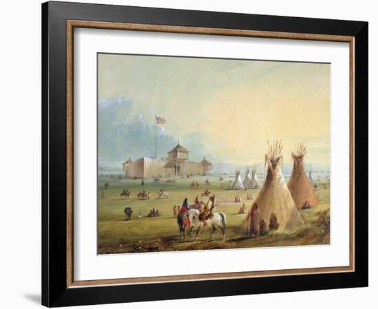 Fort Laramie, 1858-60-Alfred Jacob Miller-Framed Giclee Print