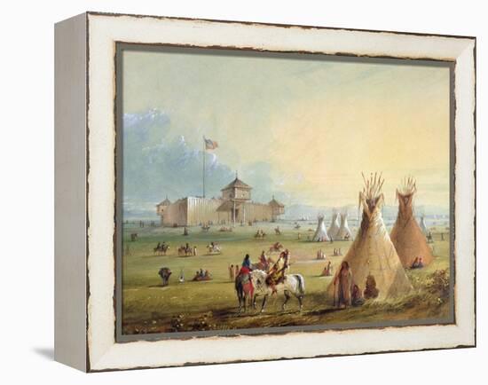 Fort Laramie, 1858-60-Alfred Jacob Miller-Framed Premier Image Canvas